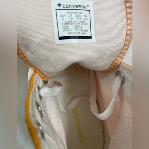 Converse Chuck Yellow/Blue/Green Taylor All Stars Space Hi Sz(2) - Picture 6 of 6